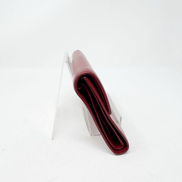 PRADA | AUTHENTIC Red Wallet Silver Hardware with Box Included - Picture 6 of 11